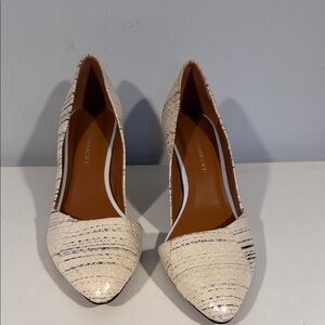 Rebecca Minkoff Elegant Cream snake skin Women's Shoes